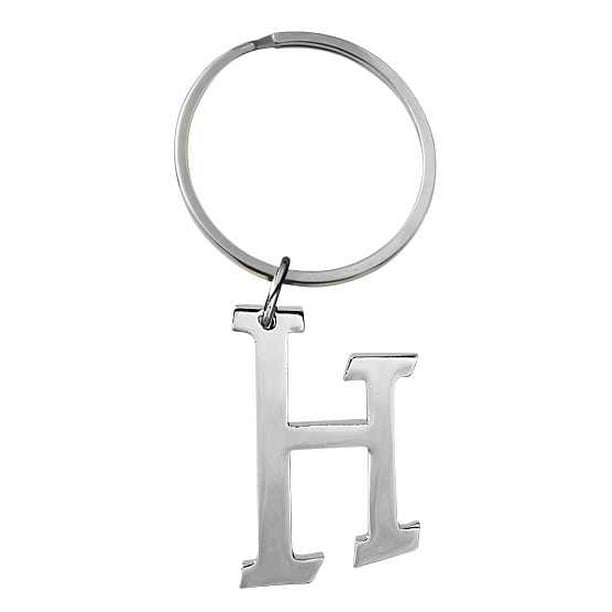 3 LETTERS Ganz Silver Initial Keyring Keychain Key Ring Chain ID Tag Gift